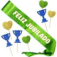 Los mejores  - Inedit Festa Jubilados Feliz Jubilación Banda Honorífica Feliz Jubilado y 6 Topper Carpe Diem